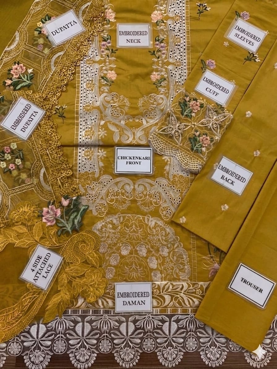 Elaf Khaddi Net Chikankari Embroidered 3 Piece Lawn Suit – image 19 of 19