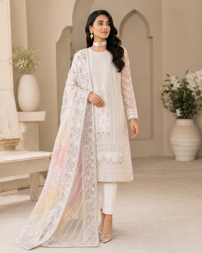 3Pcs Heavy Sequins Embroidered Chiffon Organza Collection – image 1 of 3