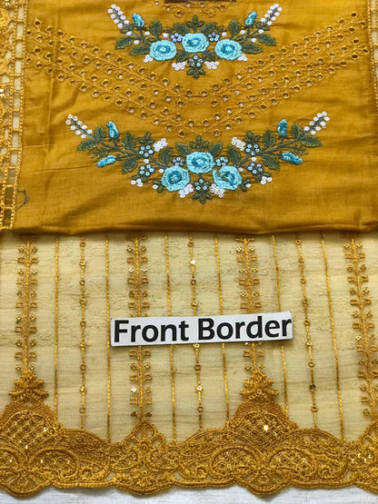 3 Piece Heavy Embroidered Chikankari Lawn Suit with Net Dupatta – image 4 of 4