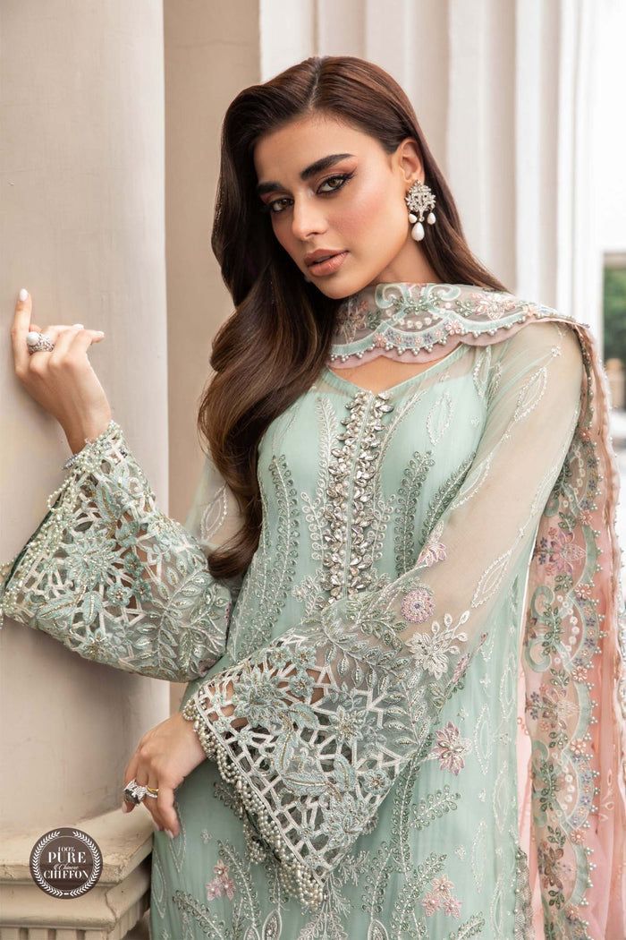 Luxury Heavy Embroidered Chiffon 3 Piece Unstitched Suit – image 2 of 9