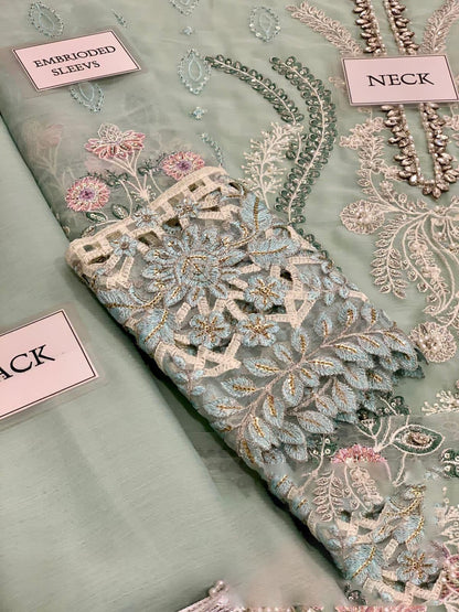Luxury Heavy Embroidered Chiffon 3 Piece Unstitched Suit – image 6 of 9