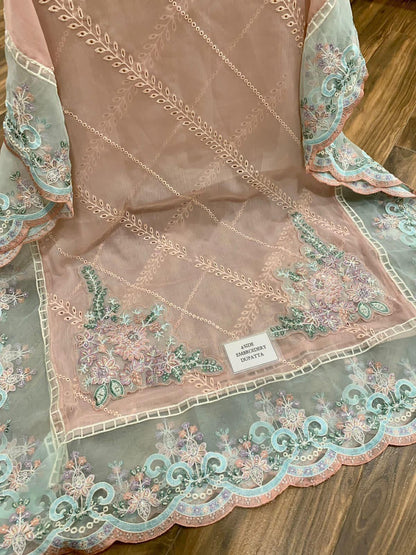 Luxury Heavy Embroidered Chiffon 3 Piece Unstitched Suit – image 8 of 9