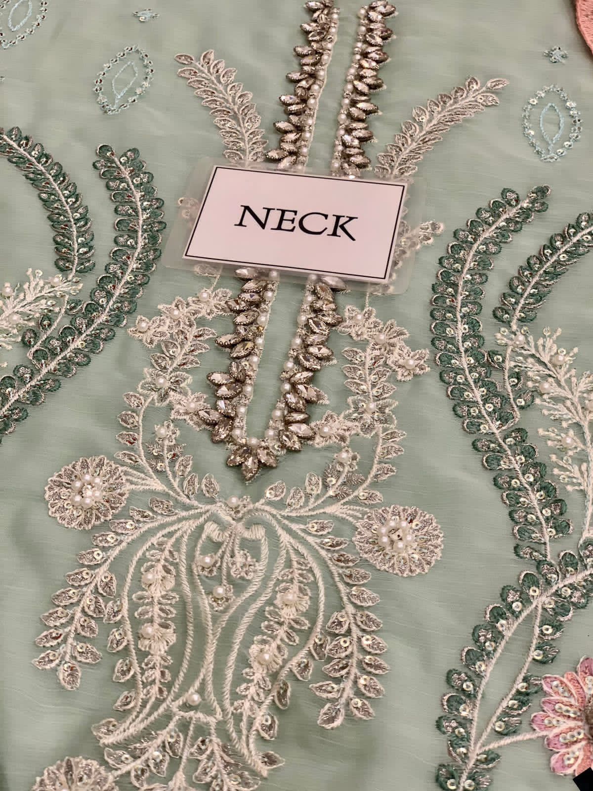 Luxury Heavy Embroidered Chiffon 3 Piece Unstitched Suit – image 9 of 9