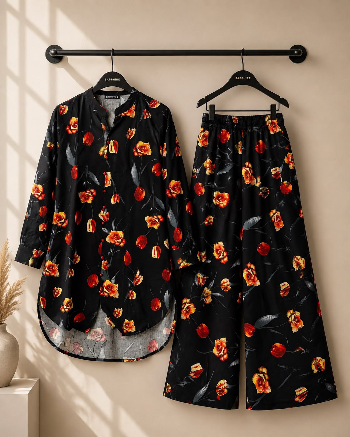 Black Tulip Printed 2 Piece Co-ord Set