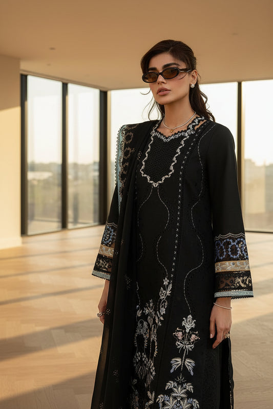 Black Ivory Embroidered 3 Piece Lawn Suit – Inspired by Jade – image 2 of 6