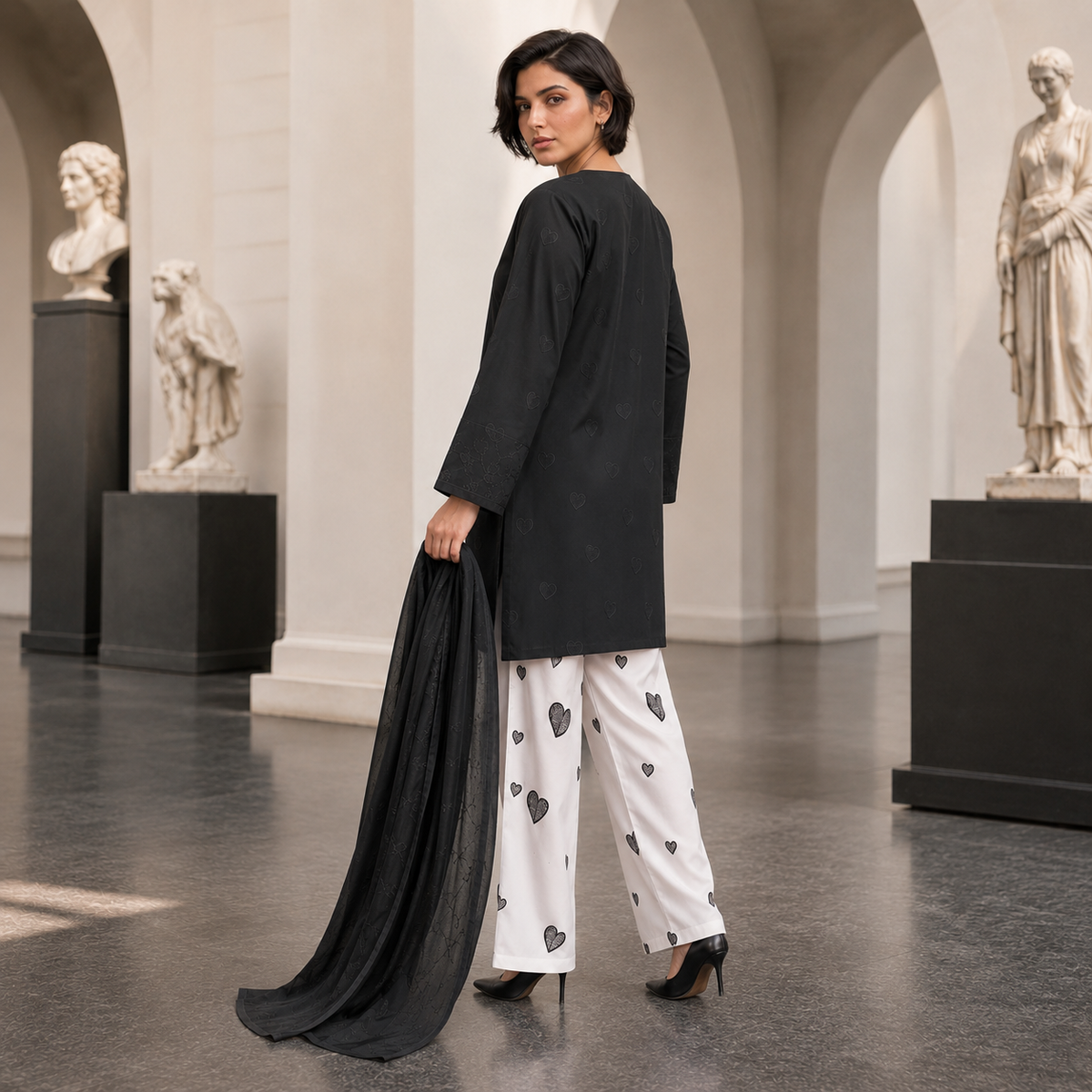 Heart Embroidered 2 Piece Dhanak Suit – image 10 of 10