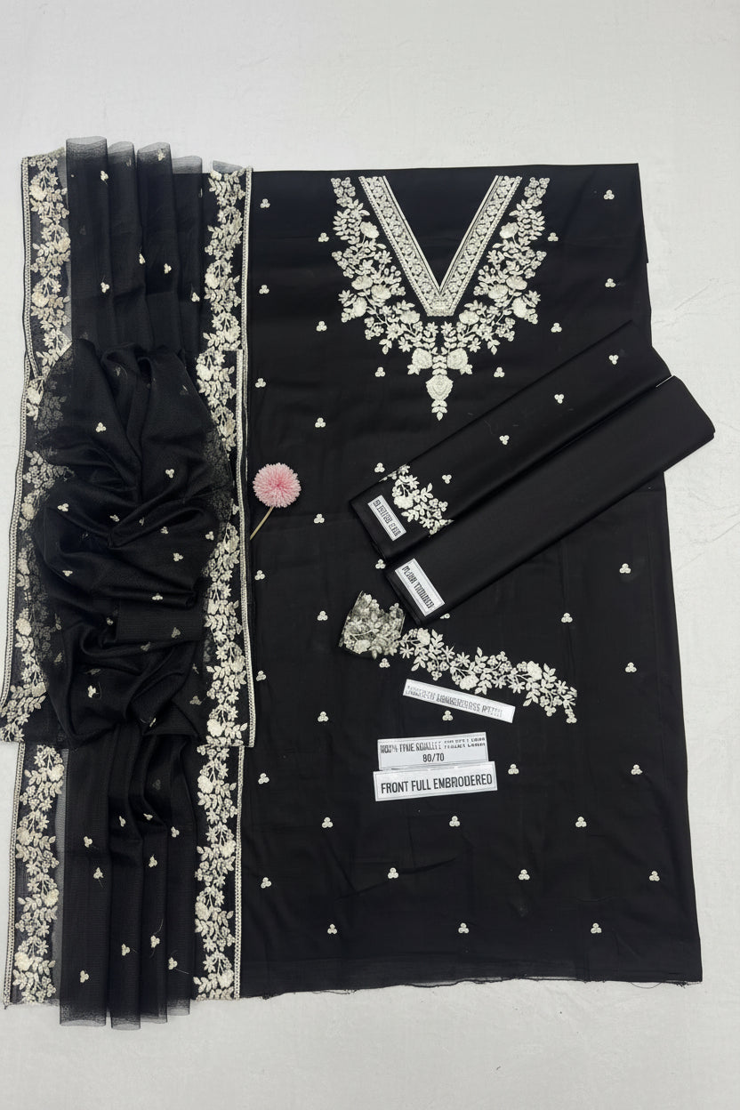 PEZWAAN Heavy Embroidered 3 Piece Lawn Suit – image 6 of 13