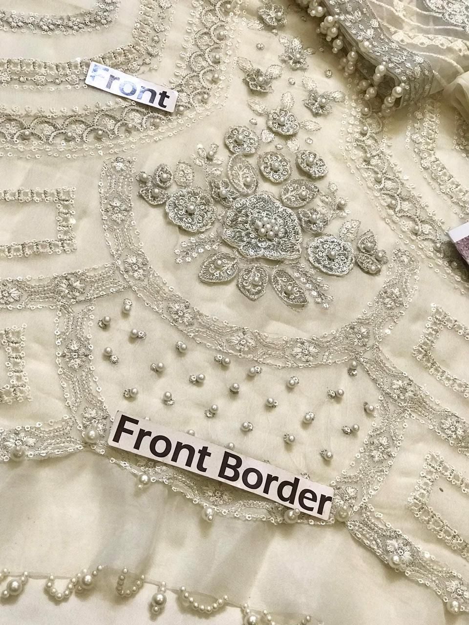 Maria.B Ivory Heavy Embroidered Cutwork Chiffon Suit – image 7 of 7