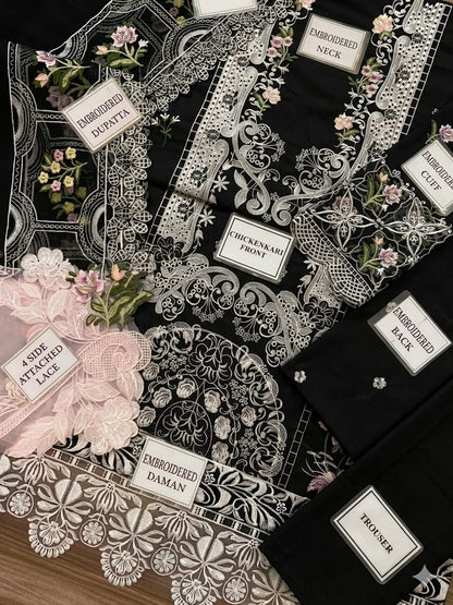 Elaf Khaddi Net Chikankari Embroidered 3 Piece Lawn Suit – image 15 of 19