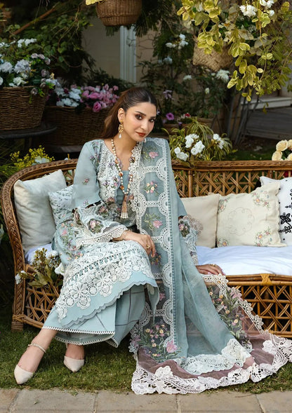 Elaf Khaddi Net Chikankari Embroidered 3 Piece Lawn Suit – image 12 of 19