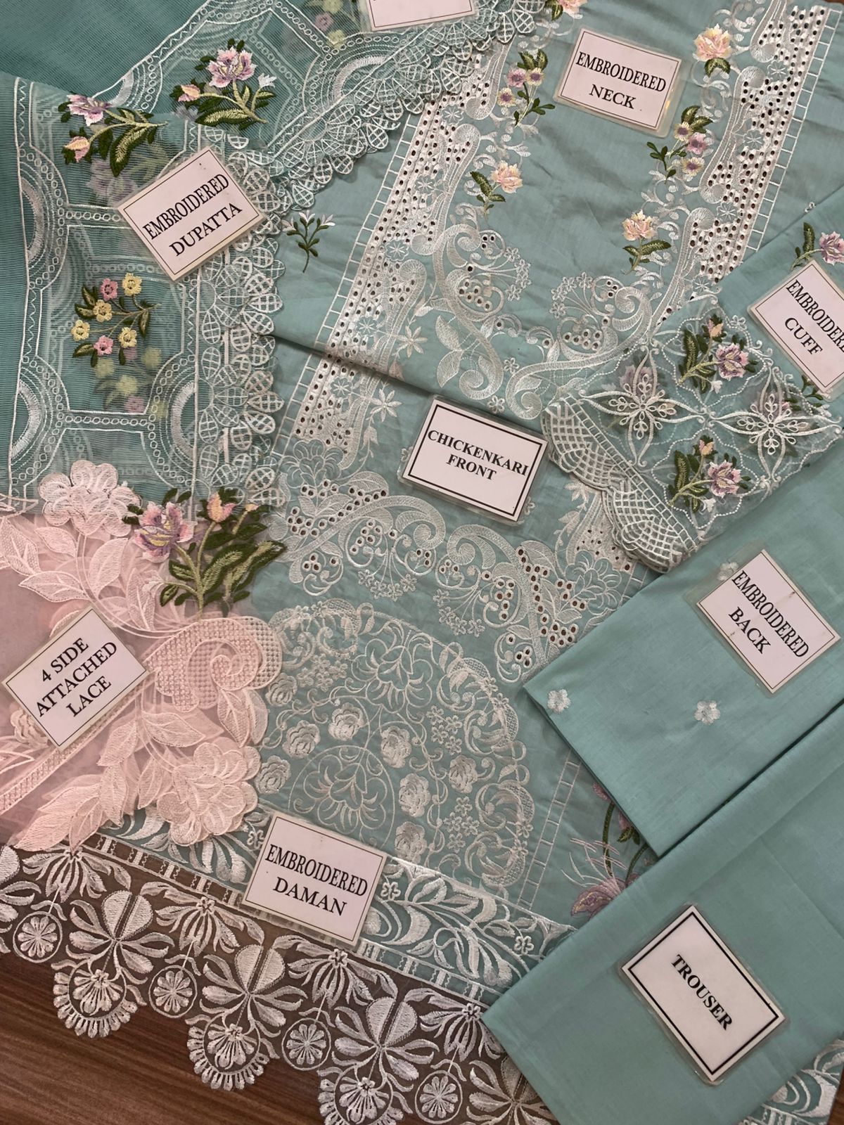 Elaf Khaddi Net Chikankari Embroidered 3 Piece Lawn Suit – image 13 of 19