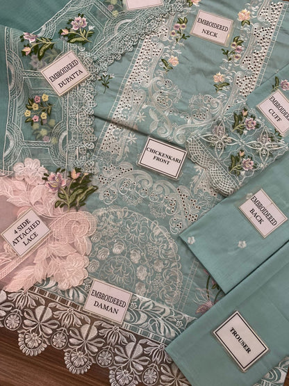 Elaf Khaddi Net Chikankari Embroidered 3 Piece Lawn Suit – image 13 of 19