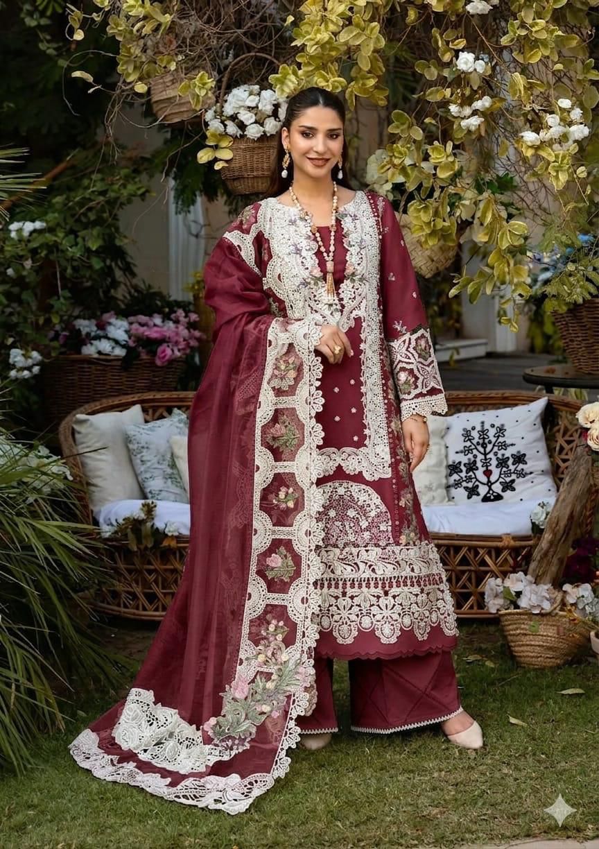Elaf Khaddi Net Chikankari Embroidered 3 Piece Lawn Suit – image 7 of 19