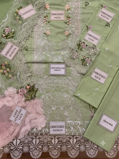 Elaf Khaddi Net Chikankari Embroidered 3 Piece Lawn Suit – image 11 of 19