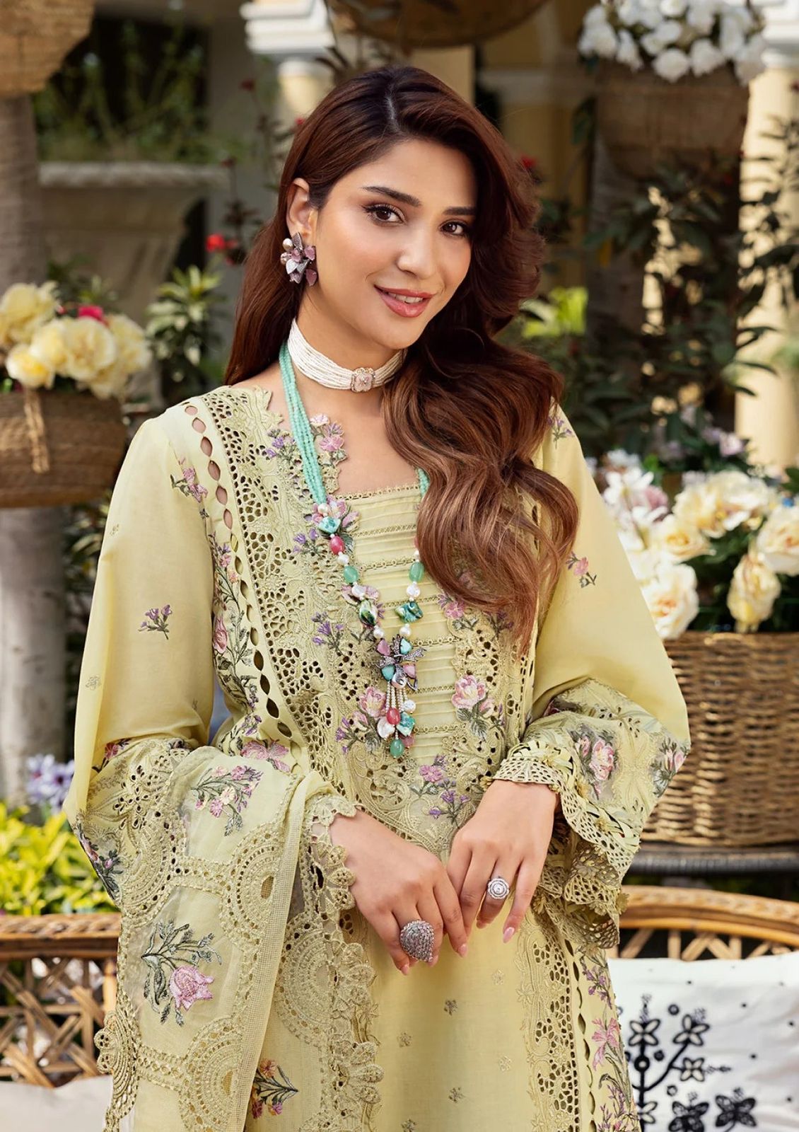 Elaf Khaddi Net Chikankari Embroidered 3 Piece Lawn Suit – image 8 of 19