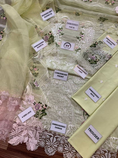 Elaf Khaddi Net Chikankari Embroidered 3 Piece Lawn Suit – image 9 of 19