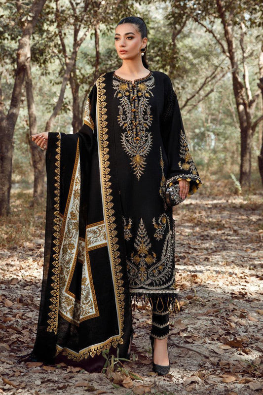 Maria.B Dhanak Embroidered Unstitched 3 Piece Suit with Wool Shawl – image 1 of 4