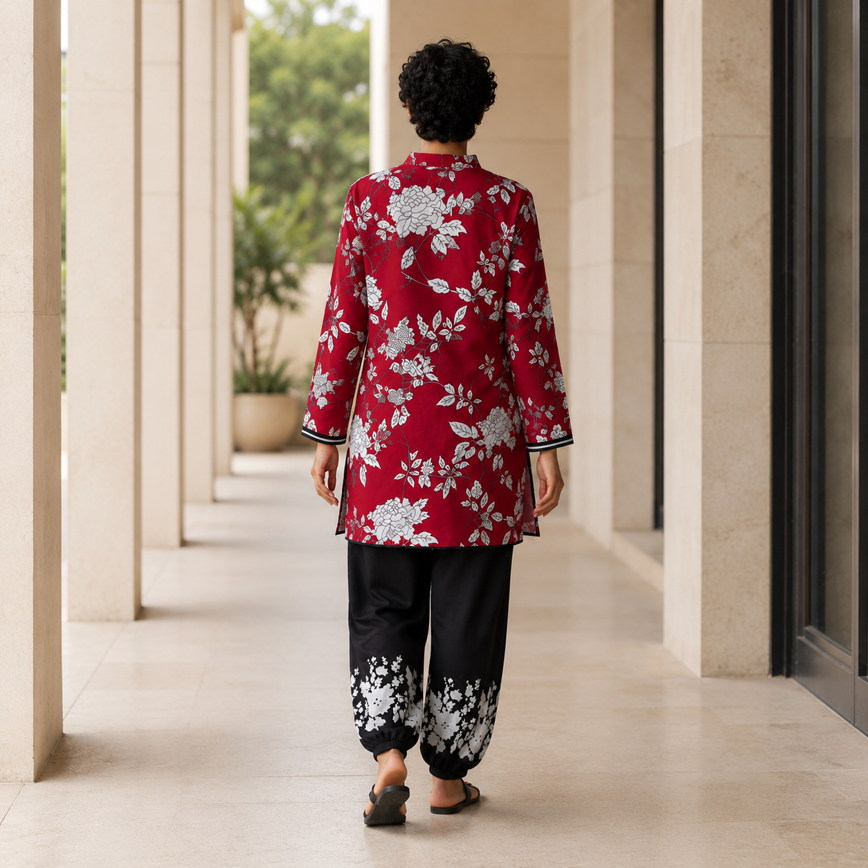 Maroon Printed 2 Piece Co-ord Set – image 3 of 5