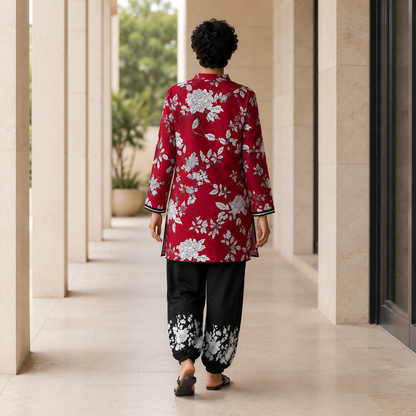 Maroon Printed 2 Piece Co-ord Set – image 3 of 5