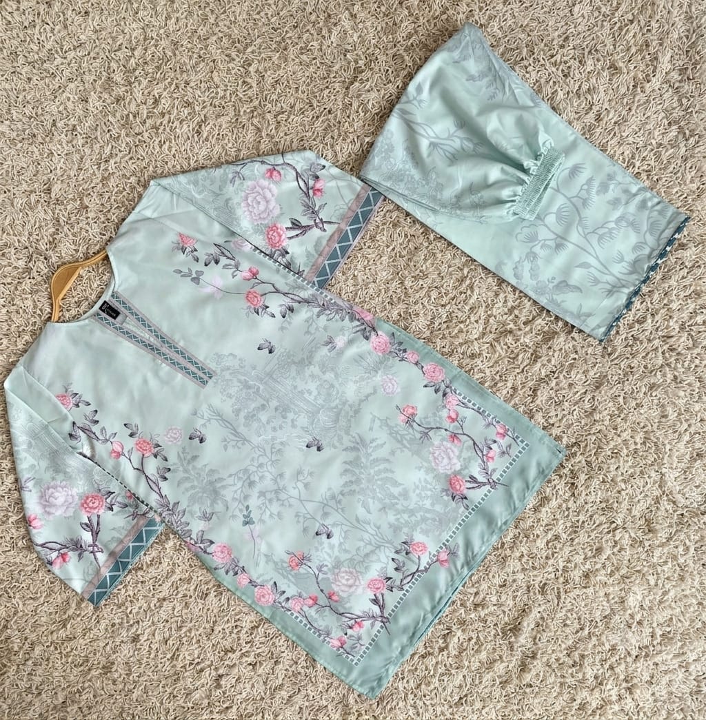 Mint Pink Printed 2 Piece Co-ord Set – image 3 of 4