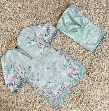 Mint Pink Printed 2 Piece Co-ord Set – image 3 of 4