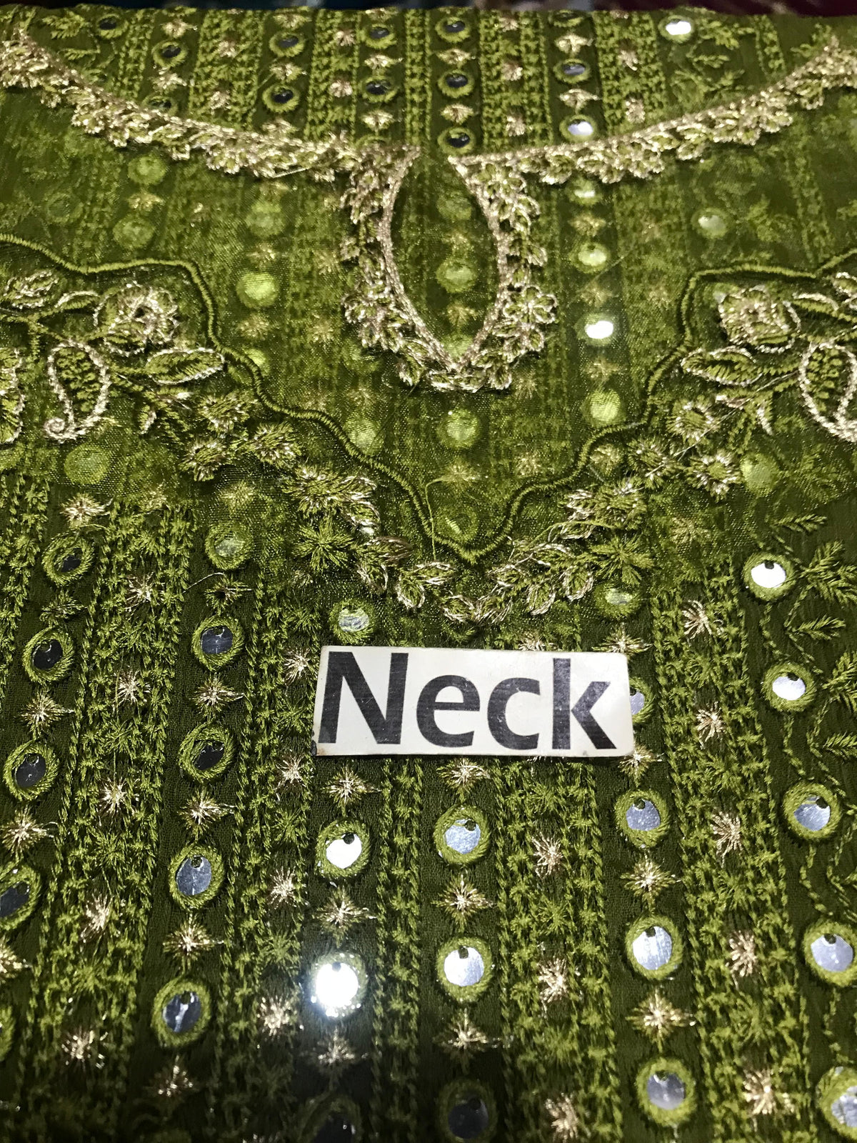 Jade Olive Green Heavy Embroidered 3 Piece Lawn Suit – image 5 of 8