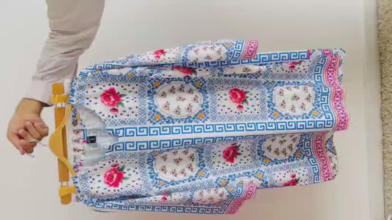 Blue Tile Printed 2 Piece Co-ord Set – video