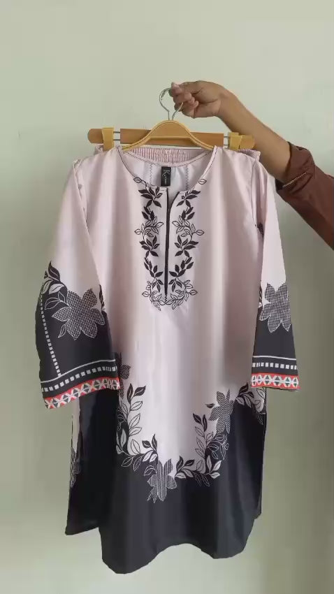 Blush Pink Printed 2 Piece Co-ord Set – video
