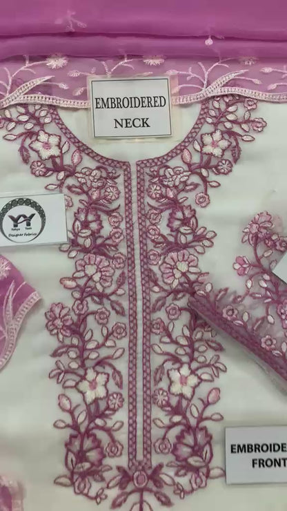Safa by Charizma Heavy Embroidered Unstitched Chiffon 3 Piece Suit