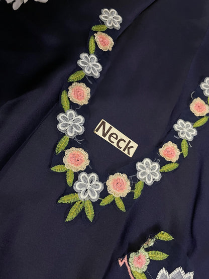 Nazish Jahangir Sage Green Embroidered Shamooz Silk Suit